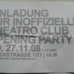 Einladung zur inoffiziellen Theatro-Eröffnungsparty